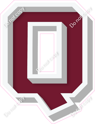 VA 18" Individuals - Flat Burgundy Q
