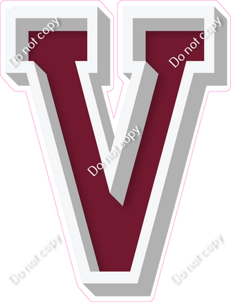 VA 18" Individuals - Flat Burgundy V