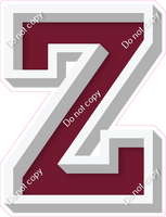 VA 18" Individuals - Flat Burgundy Z