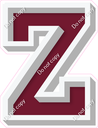 VA 18" Individuals - Flat Burgundy Z