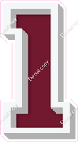 VA 18" Individuals - Flat Burgundy 1