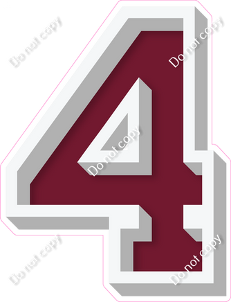 VA 18" Individuals - Flat Burgundy 4