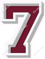 VA 18" Individuals - Flat Burgundy 7