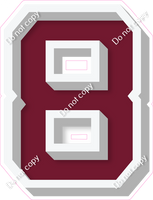 VA 18" Individuals - Flat Burgundy 8