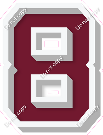 VA 18" Individuals - Flat Burgundy 8