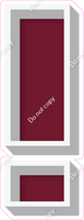 VA 18" Individuals - Flat Burgundy !