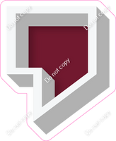 VA 18" Individuals - Flat Burgundy Apostrophe
