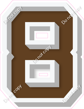 VA 18" Individuals - Flat Chocolate 8