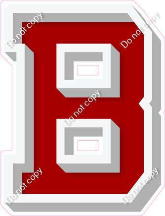 VA 18" Individuals - Flat Crimson B