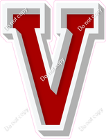 VA 18" Individuals - Flat Crimson V