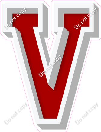 VA 18" Individuals - Flat Crimson V