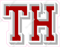 VA 18" Individuals - Flat Crimson TH