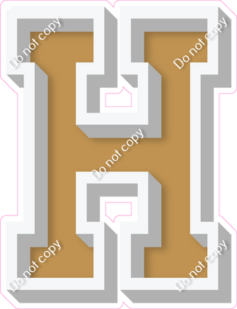 VA 18" Individuals - Flat Gold H