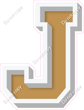 VA 18" Individuals - Flat Gold J