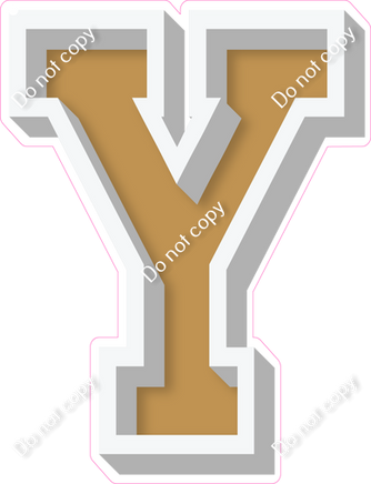 VA 18" Individuals - Flat Gold Y