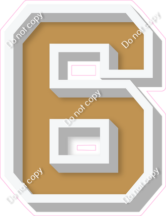 VA 18" Individuals - Flat Gold 6