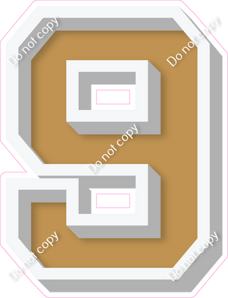 VA 18" Individuals - Flat Gold 9