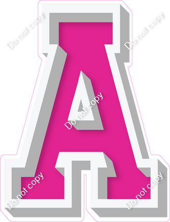 VA 18" Individuals - Flat Hot Pink A