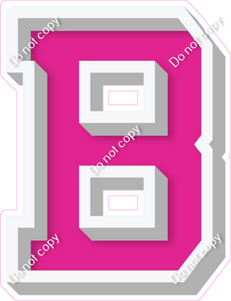 VA 18" Individuals - Flat Hot Pink B