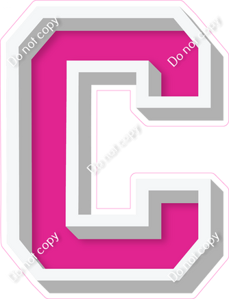VA 18" Individuals - Flat Hot Pink C