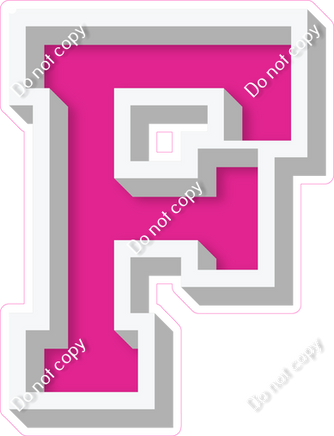 VA 18" Individuals - Flat Hot Pink F