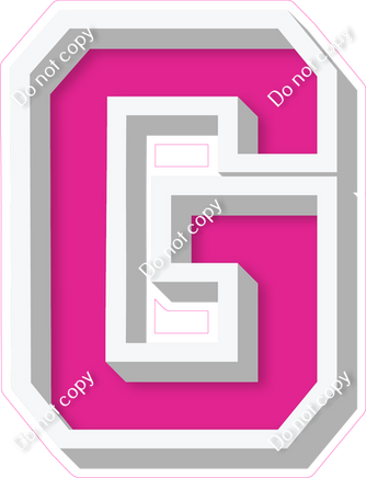VA 18" Individuals - Flat Hot Pink G