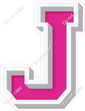 VA 18" Individuals - Flat Hot Pink J