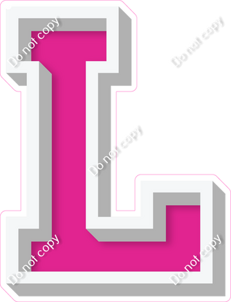 VA 18" Individuals - Flat Hot Pink L