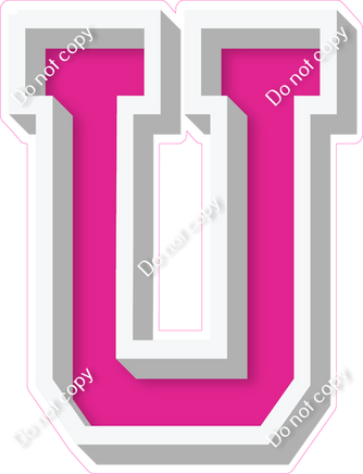 VA 18" Individuals - Flat Hot Pink U