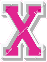 VA 18" Individuals - Flat Hot Pink X