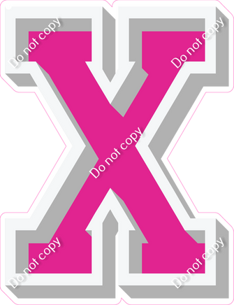VA 18" Individuals - Flat Hot Pink X