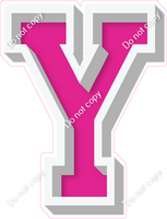 VA 18" Individuals - Flat Hot Pink Y