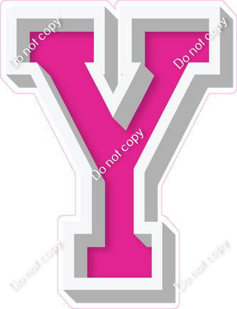 VA 18" Individuals - Flat Hot Pink Y