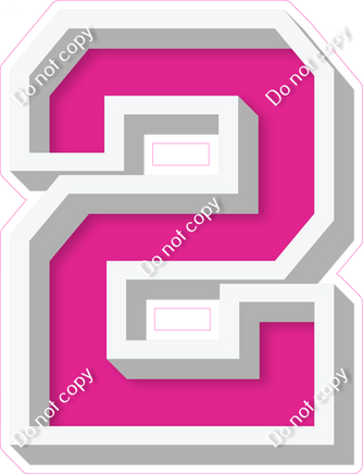 VA 18" Individuals - Flat Hot Pink 2