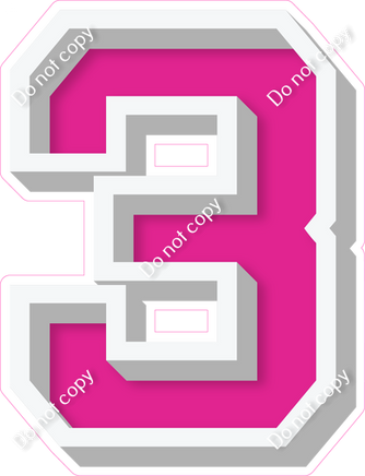 VA 18" Individuals - Flat Hot Pink 3