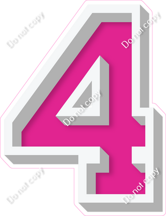 VA 18" Individuals - Flat Hot Pink 4