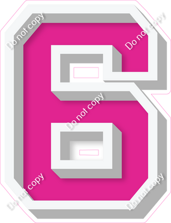 VA 18" Individuals - Flat Hot Pink 6