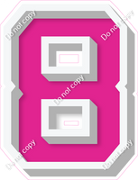 VA 18" Individuals - Flat Hot Pink 8