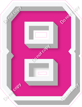 VA 18" Individuals - Flat Hot Pink 8
