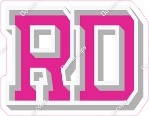 VA 18" Individuals - Flat Hot Pink RD