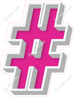 VA 18" Individuals - Flat Hot Pink #