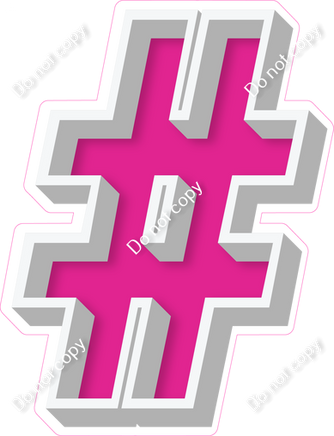 VA 18" Individuals - Flat Hot Pink #