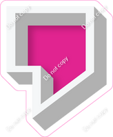 VA 18" Individuals - Flat Hot Pink Apostrophe