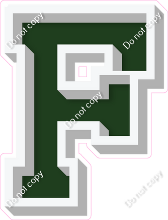 VA 18" Individuals - Flat Hunter Green F