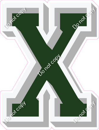 VA 18" Individuals - Flat Hunter Green X