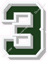 VA 18" Individuals - Flat Hunter Green 3