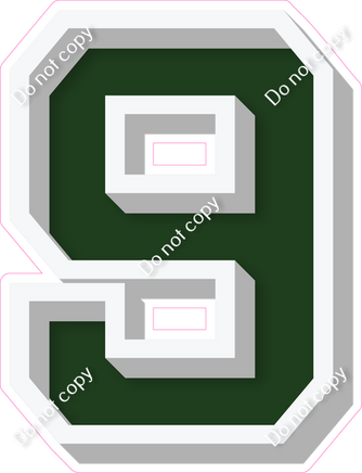 VA 18" Individuals - Flat Hunter Green 9