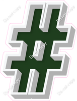 VA 18" Individuals - Flat Hunter Green #