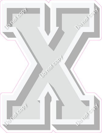 VA 18" Individuals - Flat Light Grey X