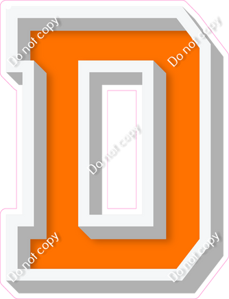 VA 18" Individuals - Flat Orange D
